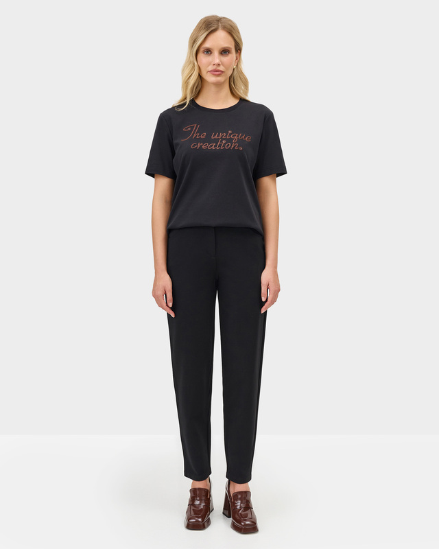 Зауженные брюки из плотного джерси