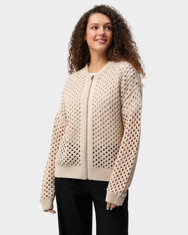 Ажурный кардиган свободного кроя