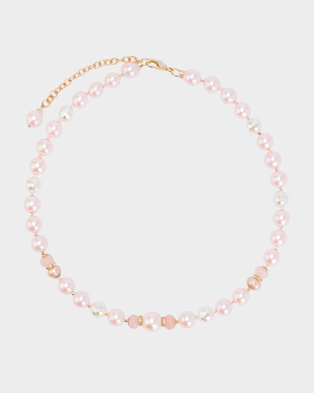 Колье с розовым жемчугом Майорка