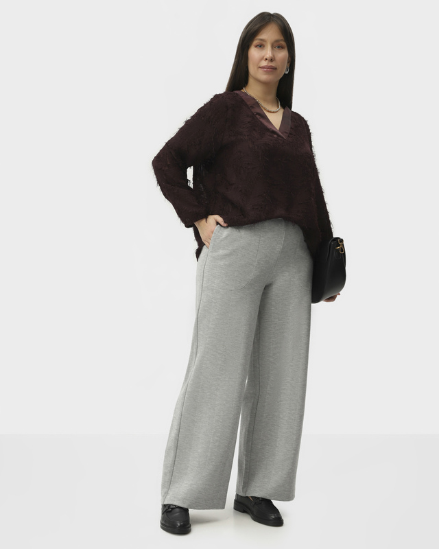 Брюки из плотной ткани на основе хлопка с жаккардовым узором