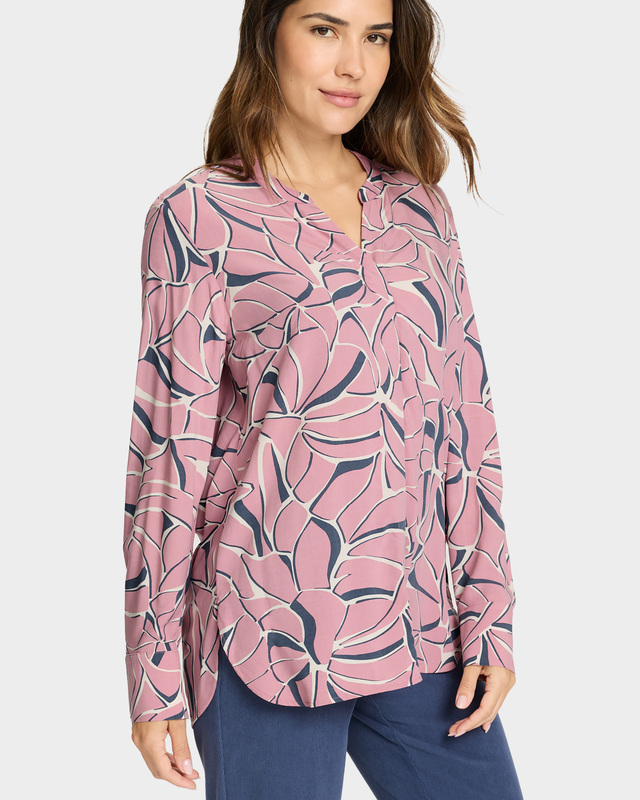 Блузка из 100% вискозы с цветочным принтом