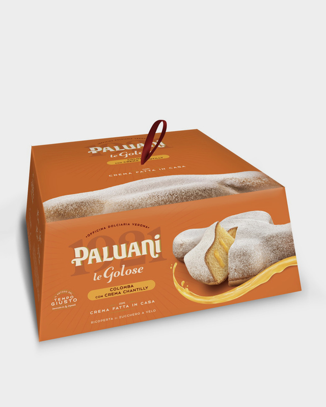 Пирожное коломба с нежным кремом шантильи, посыпанное сахарной пудрой, 750 г