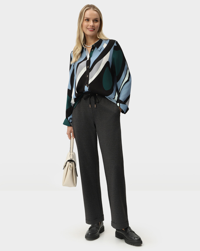 Брюки прямого кроя MAYA с эластичным поясом и высокой талией