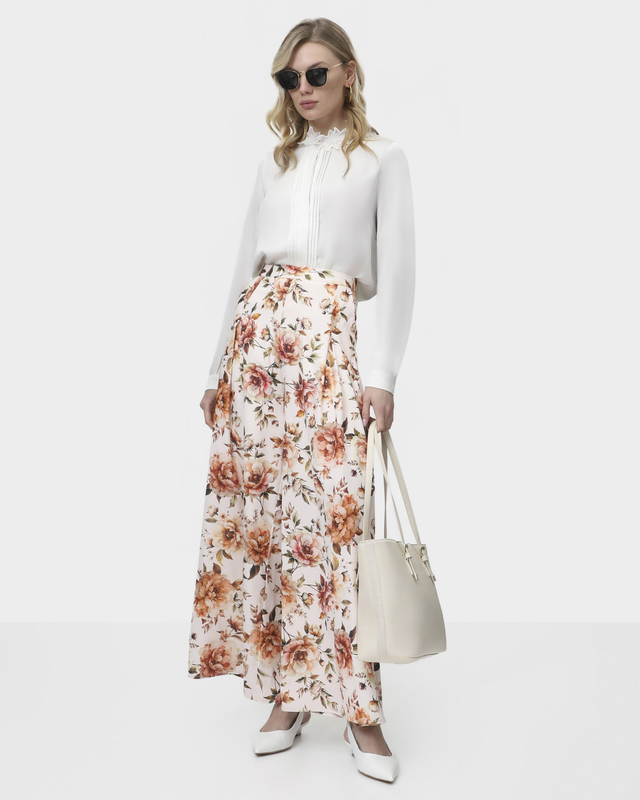 Юбка-брюки с цветочным принтом