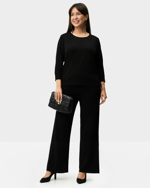 Укороченные брюки с резинкой на поясе