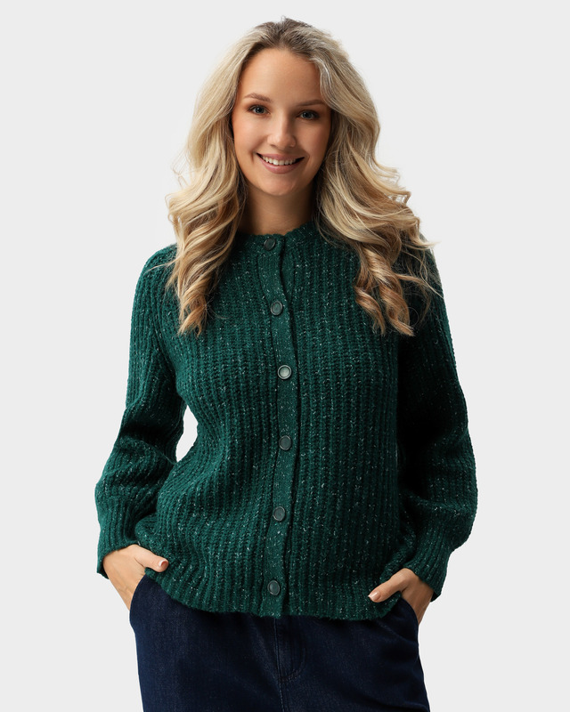 Кардиган из меланжевой пряжи с шерстью в составе