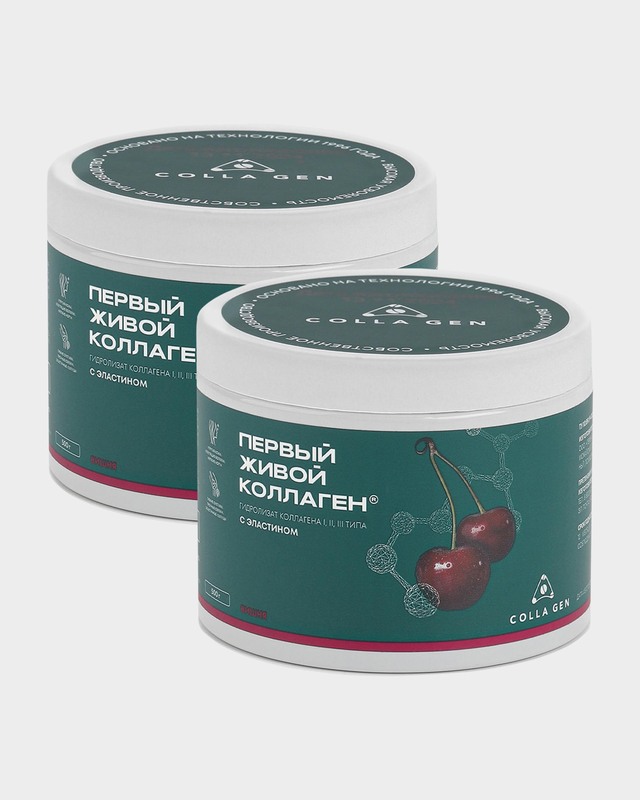 Биокомплекс «Живой коллаген» со вкусом вишни, 2 шт. COLLA GEN 179907 ...