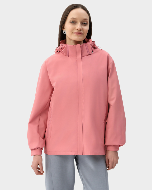 Ветровка из материала с водостойкой пропиткой с капюшоном