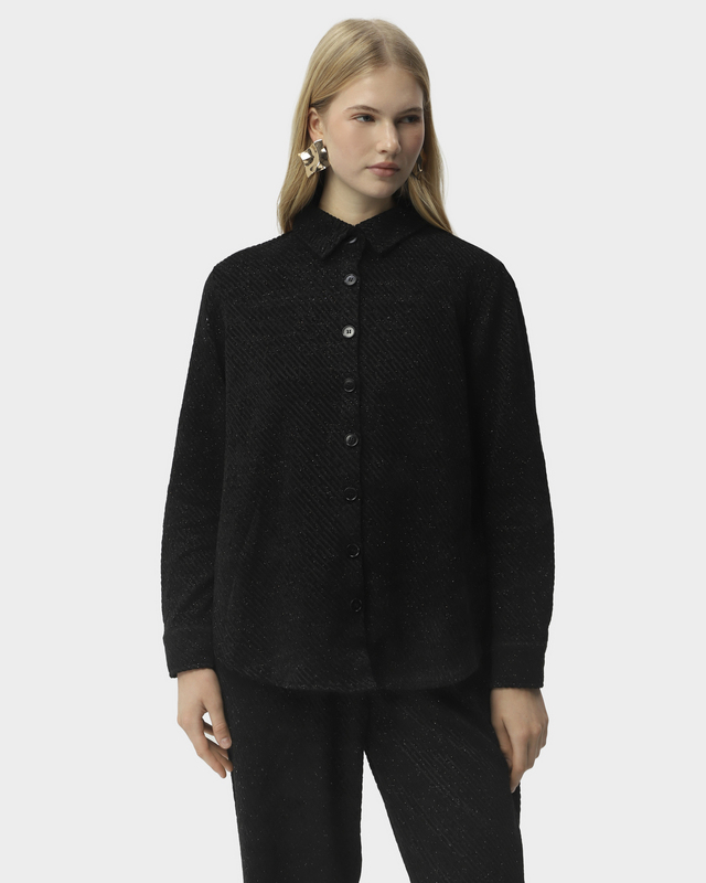 Рубашка из фактурной ткани на пуговицах