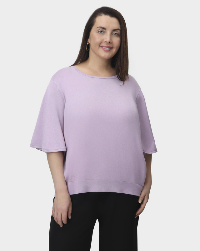 Блузка из вискозы с широкими рукавами длиной до локтя