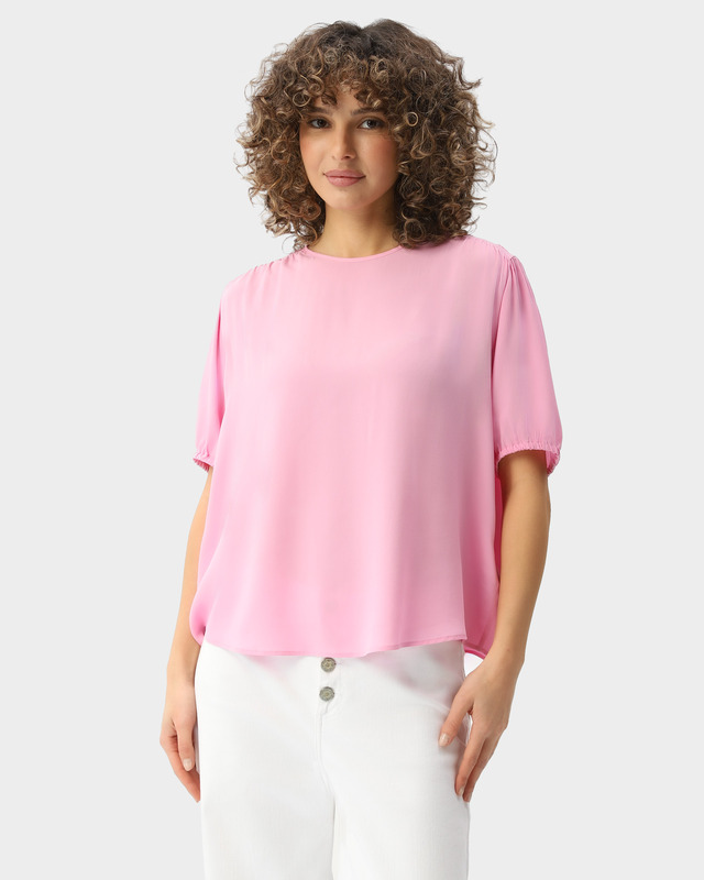Блузка свободного кроя из шелковистого крепа