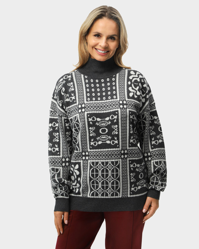 Свитер прямого силуэта с добавлением шерсти мериноса