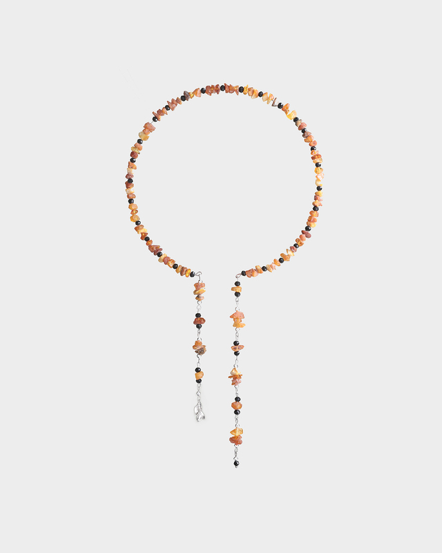 Колье из необработанного натурального янтаря