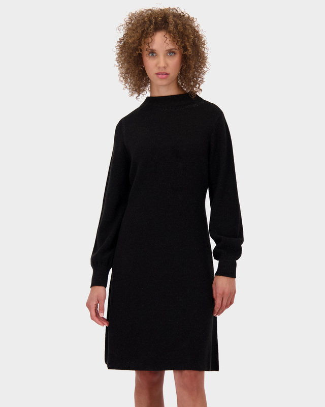 Платье миди А-силуэта со стразами у горловины и люрексом