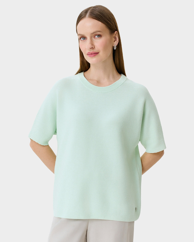 Вязаный джемпер из модала и хлопка с пайетками