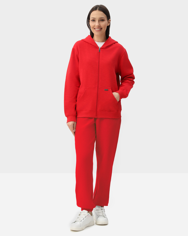 Джоггеры из хлопкового футера с эластичным поясом-кулиской