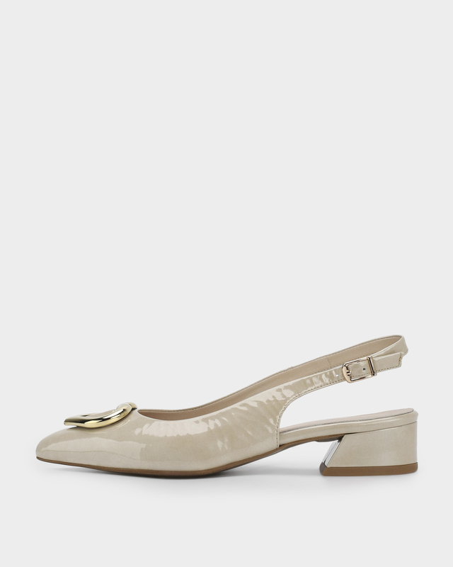 Туфли с открытой пяткой на устойчивом каблуке