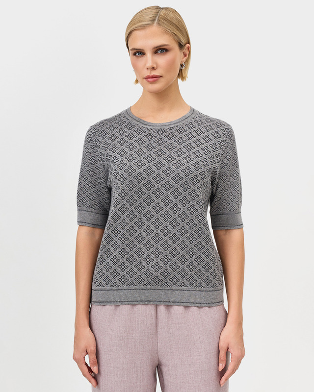 Джемпер с жаккардовым узором с люрексом