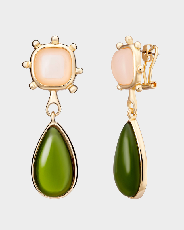 Серьги с подвесками-каплями