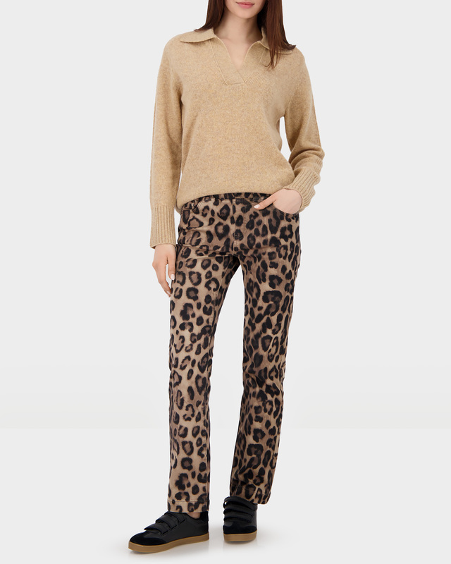 Брюки из хлопка с леопардовым принтом