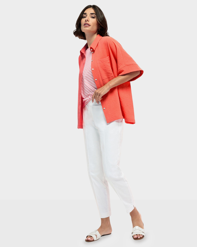 Укороченные брюки облегающего кроя из эластичного хлопка