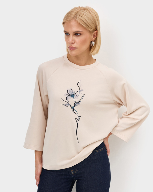 Джемпер с цветочным принтом из скубы