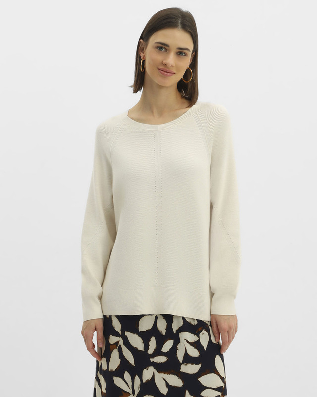 Пуловер прямого кроя с рукавом реглан