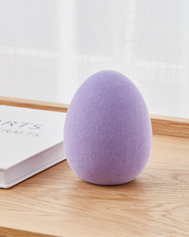 Фигурка &laquo;Яйцо флокированное&raquo;, фарфор, лиловое