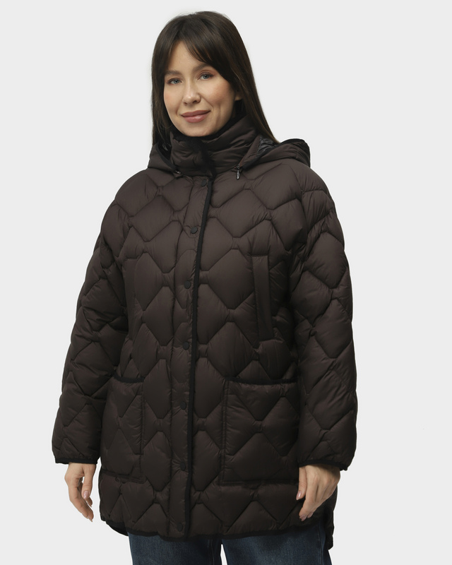 Пальто с фигурной стежкой и утеплителем Sorona