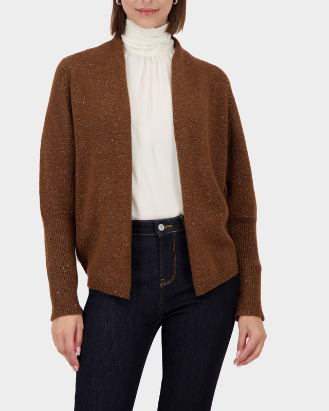 Вязаный кардиган с люрексом и пайетками