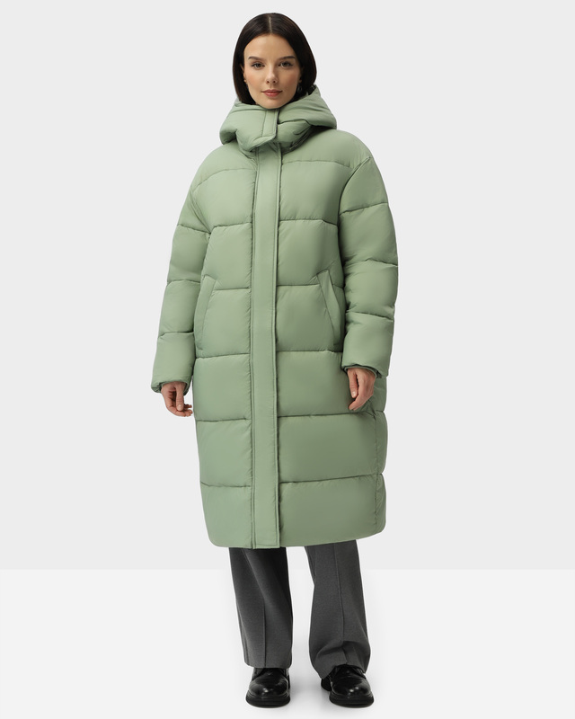 Удлиненное пальто из водоотталкивающего и ветроустойчивого материала