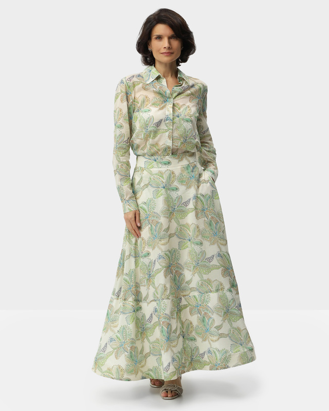 Макси-юбка из натурального хлопка с цветочным принтом &laquo;Роза пустыни&raquo;