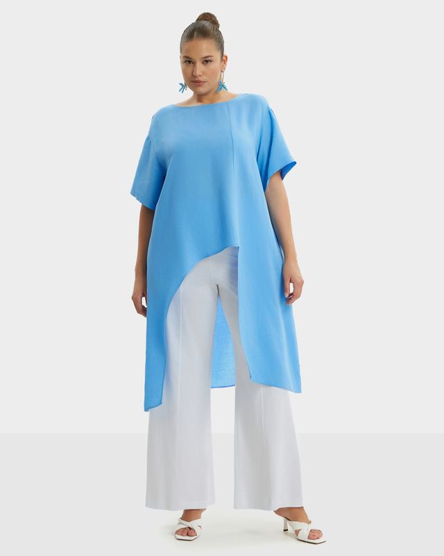 Туника из смеси вискозы и льна