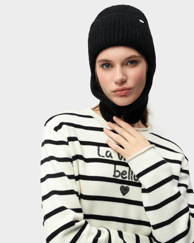 Шапка-ушанка с ангорой в составе