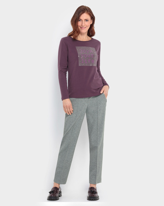 Брюки зауженного кроя с застроченными стрелками