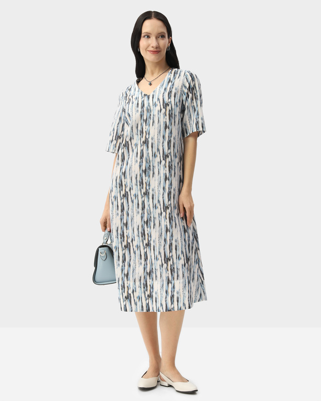 Платье миди с акварельным принтом 8990₽