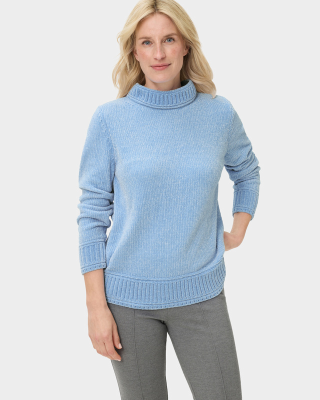 Свитер Henny из синельной пряжи с воротником-стойкой