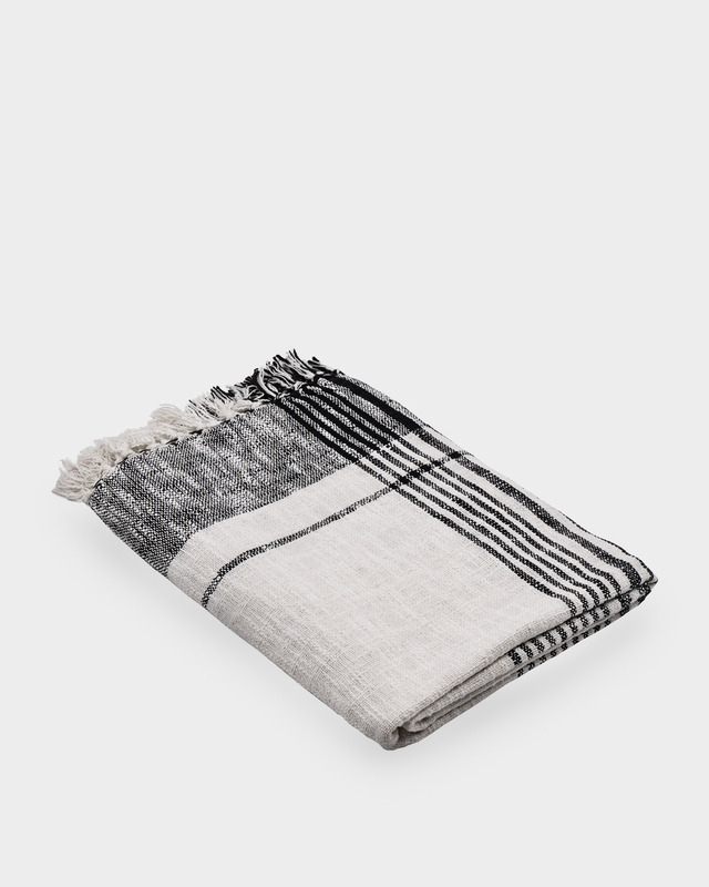 Плед из гипоаллергенного хлопка с узором в полоску, 170х130 см