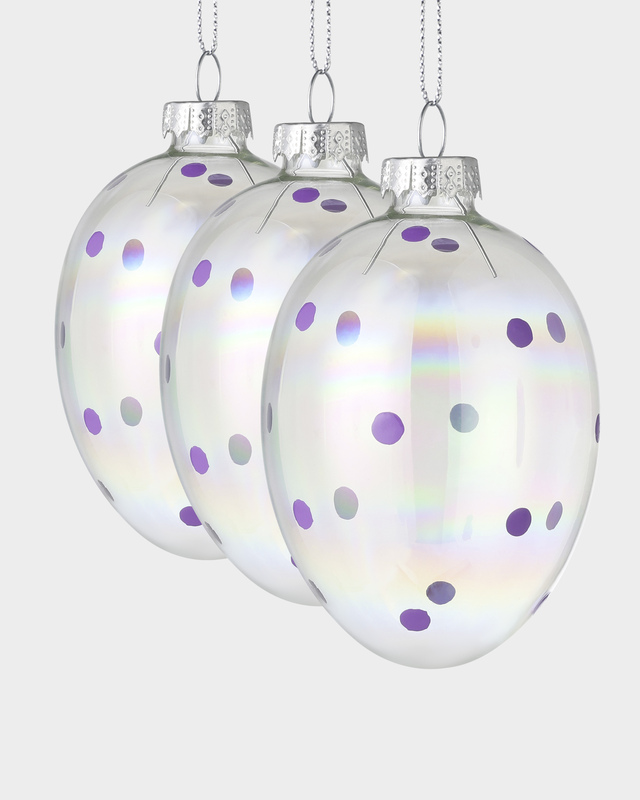 Набор декоративных подвесов, 3 шт., принт &laquo;фиолетовые точки&raquo;