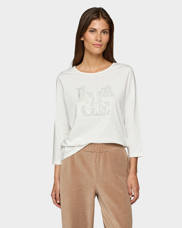 Лонгслив с  вышивкой и стразами