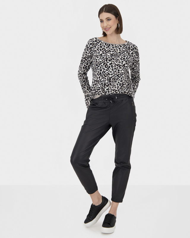 Брюки из эластичного материала с поясом на шнурке