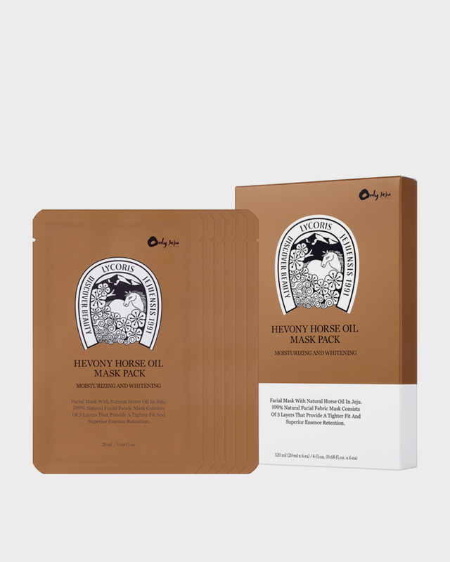 Питательная маска для лица с лошадиным жиром на нетканой основе, 6 шт. х 20 мл