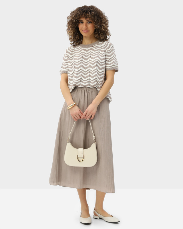 Миди-юбка из хлопковой ткани с жатым эффектом