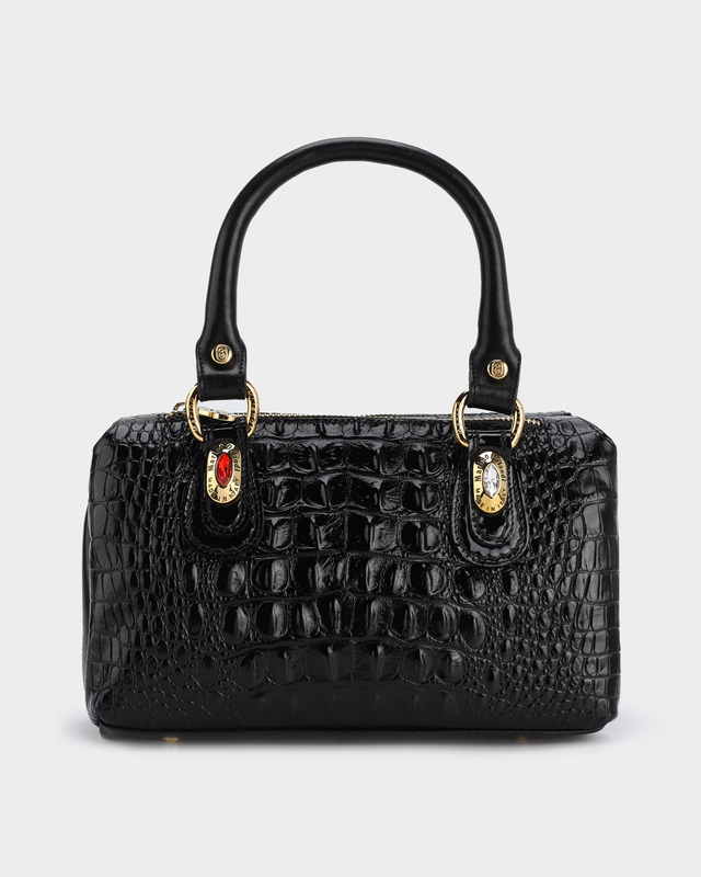 Сумка из натуральной кожи с тиснением под крокодила