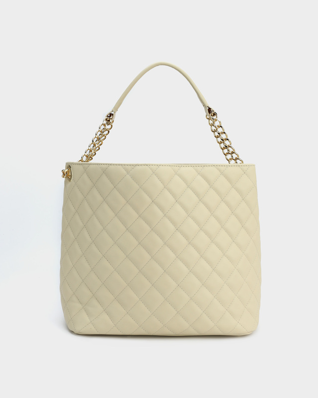 Сумка из натуральной кожи со стеганой фактурой