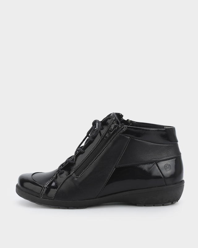 Ботинки из натуральной лакированной кожи с технологией Air Function