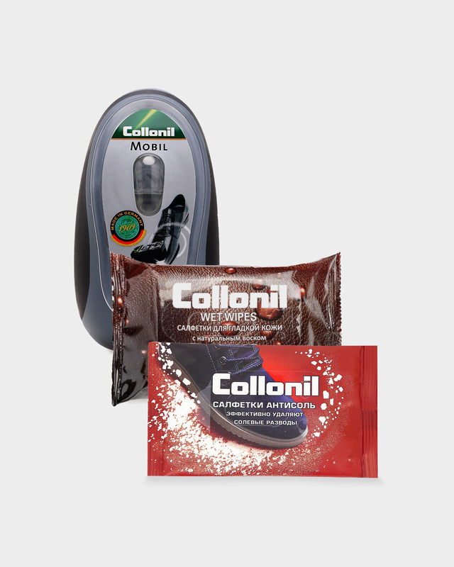 Набор для ухода за обувью: губка и салфетки