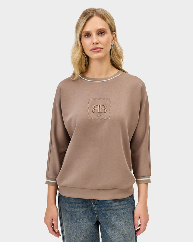 Трикотажный джемпер свободного силуэта