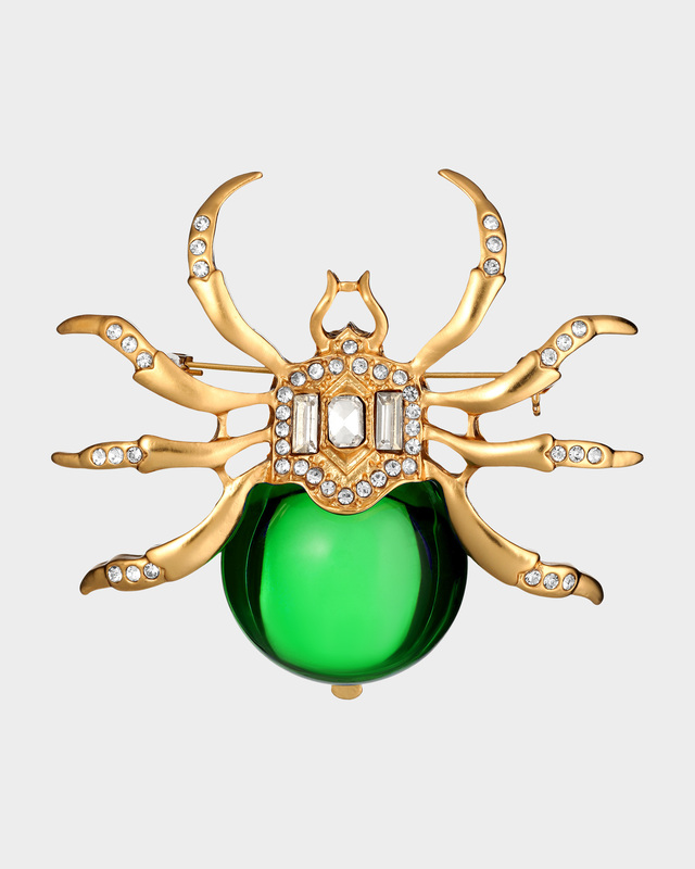 Брошь &laquo;Паук&raquo; со смолой яркого цвета