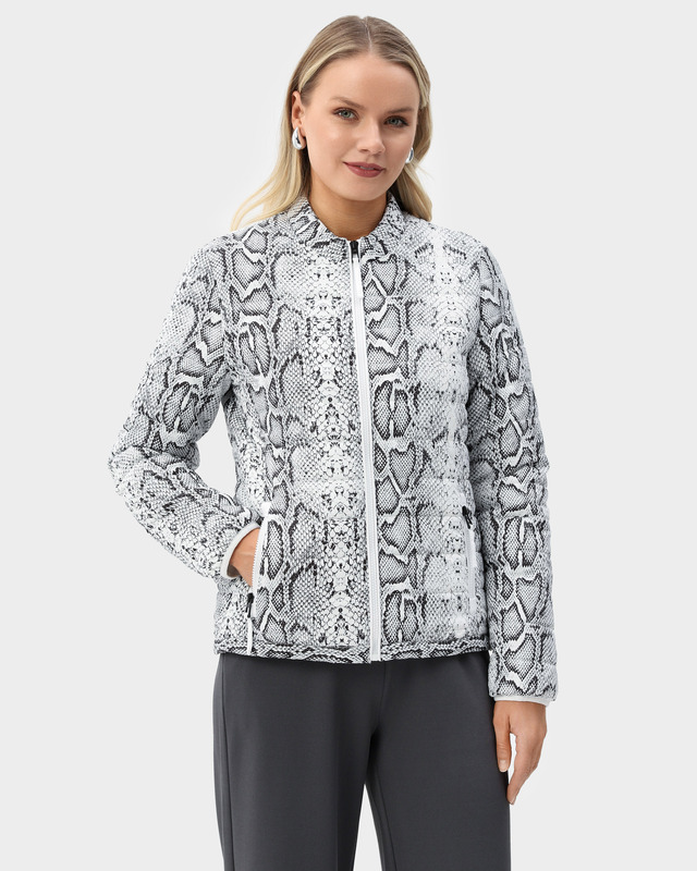 Куртка из водоотталкивающего материала с эффектным принтом